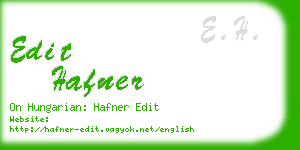 edit hafner business card